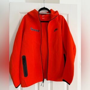 Nike Bright Orange Full-Zip Hoodie with Syracuse Script - XL - never worn
